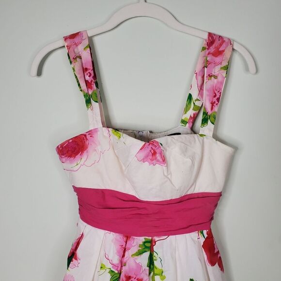 City Triangles Y2K Fit and Flare Floral Bow Back Mini Party Dress Size 3 - Picture 2 of 12